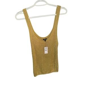 Gold glitter express tank top